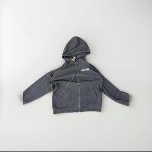 Vintage Y2K Stüssy Big Logo Zip-Up Hoodie - Black, Size M